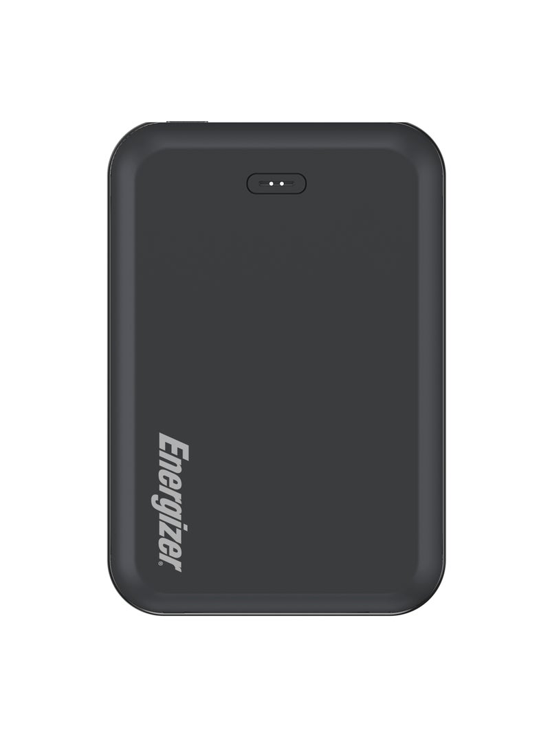 Energizer 5000 mAh Ultimate Power Bank QM5000 | 5,000mAh | 15W Wireless Fast Charging | MagSafe Compatible | USB-A And USB-C Output | Compact And Travel Friendly – Black  - Image 2
