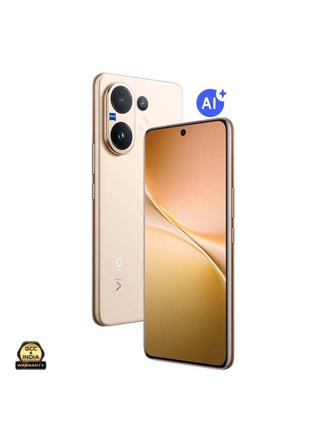 فيفو V60 AI ثنائي الشريحة 5G ذهب صحراوي 12GB RAM 256GB - نسخة الشرق الأوسط
