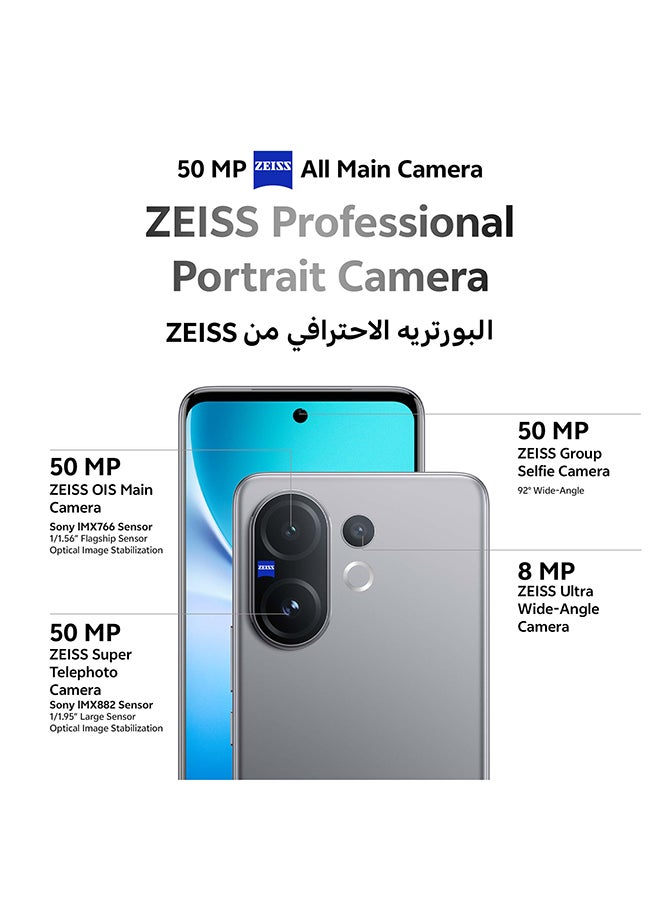 vivo V60 AI Dual SIM 5G Mist Gray 12GB RAM 512GB With Exclusive Gifts - Earbuds Pro, Smart Watch, 90W Charger And 24 Months Warranty + 1 Year Screen Replacement - Middle East Version - Image 2