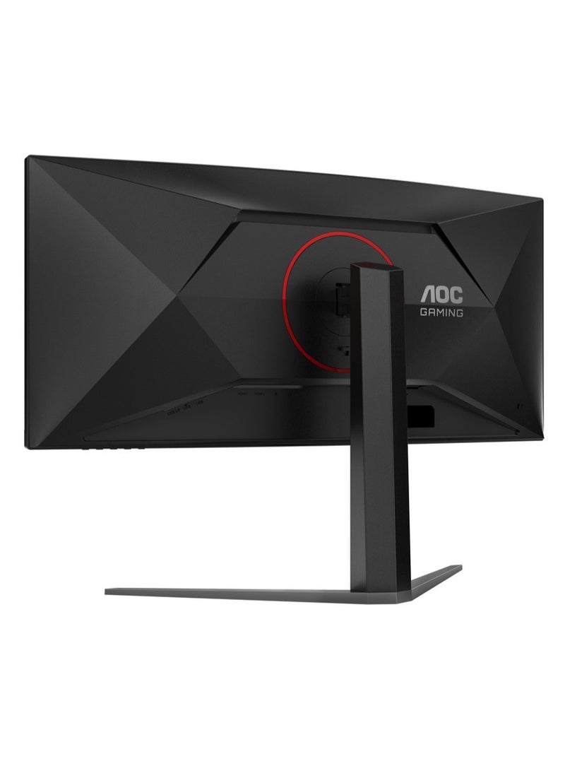 AOC CU34G4Z 34-Inch 1500R Curved Gaming Monitor, WQHD 3440×1440, 240Hz, 0.03ms MPRT, Fast VA Panel, DisplayHDR 400, HDMI 2.1, DP 1.4, USB Hub, Adaptive Sync, Height Adjustable Stand – Black & Red - Image 4