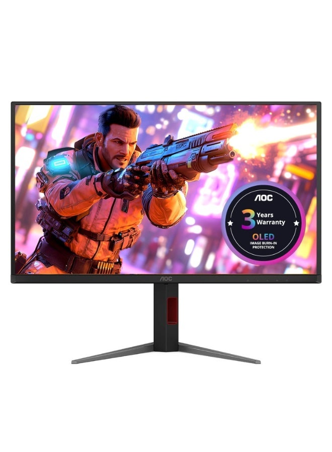 اي او سي Q27G4ZD شاشة ألعاب QD-OLED بحجم 26.5 بوصة، دقة 2560×1440، 240 هرتز، 0.03 مللي ثانية GTG، DisplayHDR True Black 400، HDMI 2.1، DP 1.4، مركز USB، مزامنة متكيفة، قاعدة قابلة للتعديل في الارتفاع – - Image 2