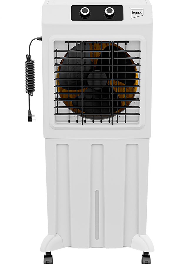 إمبكس مبرد هواء سعة 55 لتر مع وسائد خلوية ثلاثية الجوانب | تدفق هواء قوي | متوافق مع العاكس | تشغيل صامت | دوران تلقائي | عجلات دوارة | حماية المضخة | تغطية مساحة 250 قدم مربع | مثالي للمنازل والمكاتب والمتاجر وغيرها | فريزو55 - Image 1