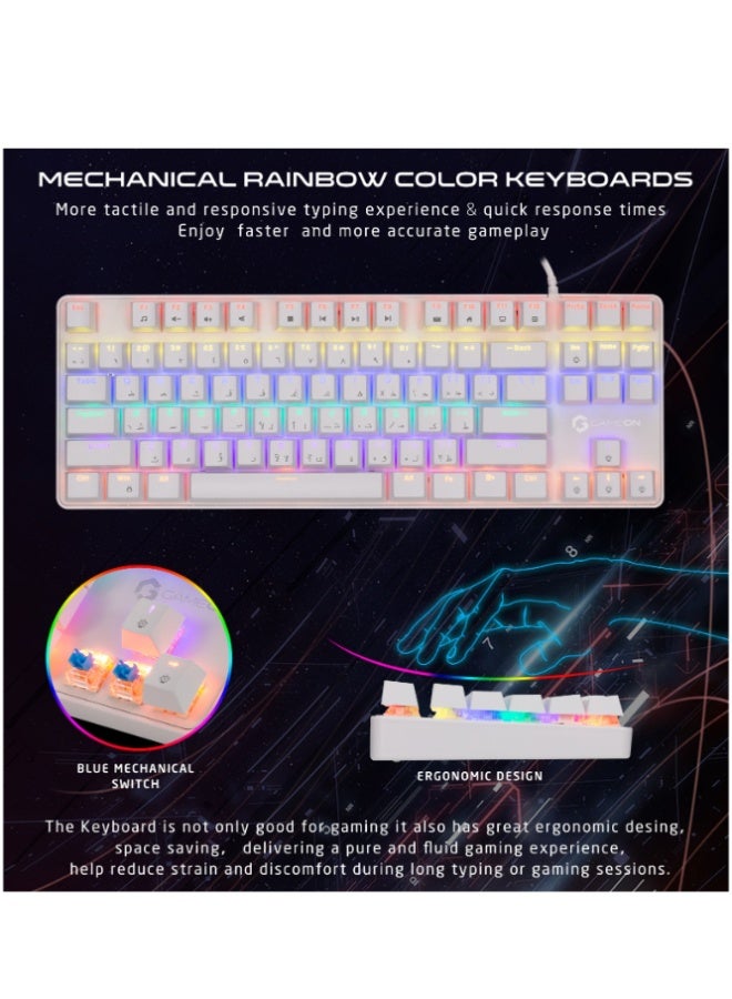 GAMEON Renewed - VIPER XA All In One Artic Series Gaming Bundle Mechanical Keyboard Headset Mouse And Mousepad White - Image 3