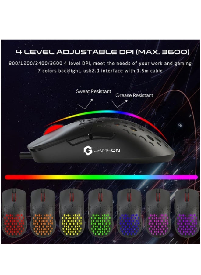 GAMEON Renewed - VIPER X All In One Gaming Bundle Mechanical Keyboard Headset Mouse and Mousepad Multicolour - Image 4