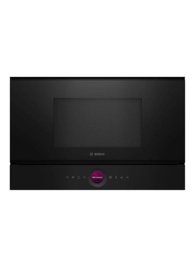 BOSCH 21L, Built-In Microwave Oven, Digital Control Ring, TFT Touch Display, AutoPilot, 10 Programs, 900W, Stainless Steel Interior, BEL7321B1M Black BEL7321B1M Black - Image 1