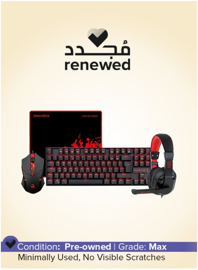 ريدراجون لوحة مفاتيح وماوس للألعاب K552-BB مجددة - Image 1