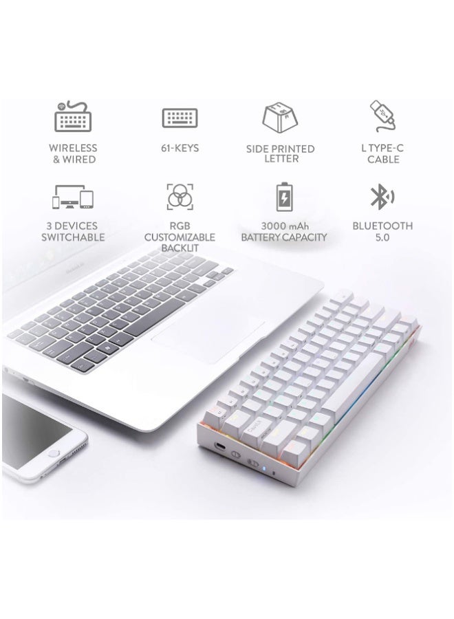 ريدراجون مجدد - لوحة مفاتيح الألعاب اللاسلكية K530 دراكونيك 60% مضغوطة RGB - Image 5