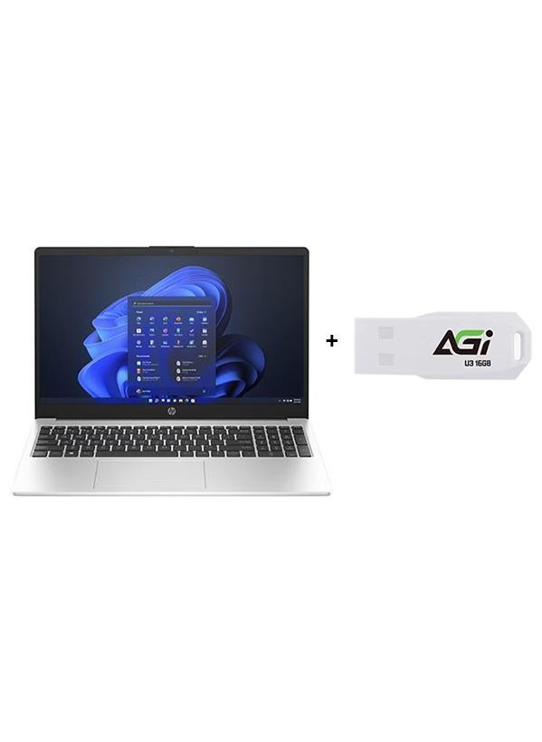 HP G10 (Upgraded Version) Laptop With 15.6 Inch Full HD(1920X1080) Display,AMD Ryzen 7 7730U Processor/16GB RAM DDR4/1TB SSD/AMD Radeon Graphics/Windows 11+FLASH DRIVE 16 GB 3.2 English/Arabic Turbo Silver - Image 1