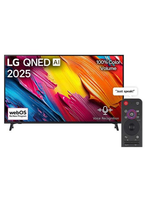 تلفاز LG QNED AI QNED70 الذكي 65 بوصة، 60 هرتز، جهاز التحكم السحري AI، HDR10، WebOS25، سنة الطراز 2025، ضمان لمدة 2 سنة -