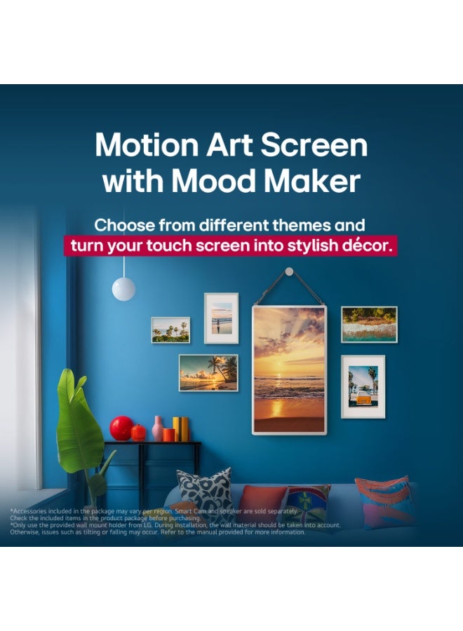 إل جي StanbyMe 2 Private Screen 27" Moving Smart Touch Screen, WebOS, 60Hz, Model Year 2025, 2 Year Warranty - 27LX6TDGA White - Image 3