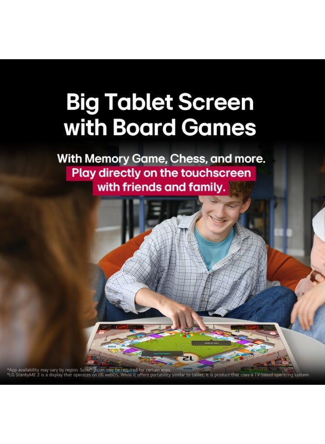 إل جي StanbyMe 2 Private Screen 27" Moving Smart Touch Screen, WebOS, 60Hz, Model Year 2025, 2 Year Warranty - 27LX6TDGA White - Image 5