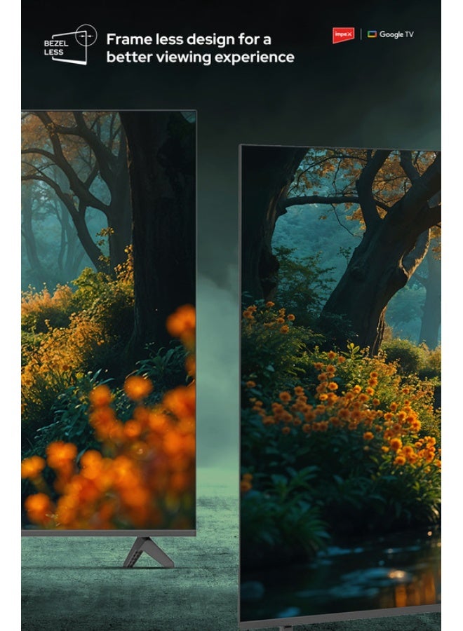 Impex 43 Inch QLED FHD Google TV, Voice Remote, Google Assistant television, Chromecast, HDMIx4, USBx2, DVB T2 S2, A+ Panel, 1GB RAM 8GB ROM, 1920x1080, Slim Design With Wall Mount 2Y Warranty – evoQ 43QLC2 Black - Image 4