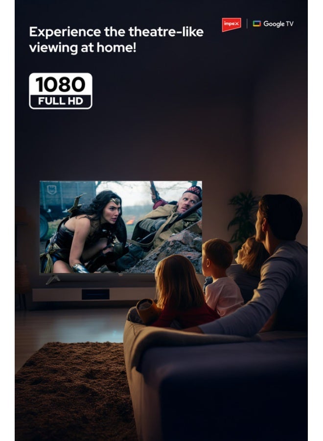 Impex 43 Inch QLED FHD Google TV, Voice Remote, Google Assistant television, Chromecast, HDMIx4, USBx2, DVB T2 S2, A+ Panel, 1GB RAM 8GB ROM, 1920x1080, Slim Design With Wall Mount 2Y Warranty – evoQ 43QLC2 Black - Image 5