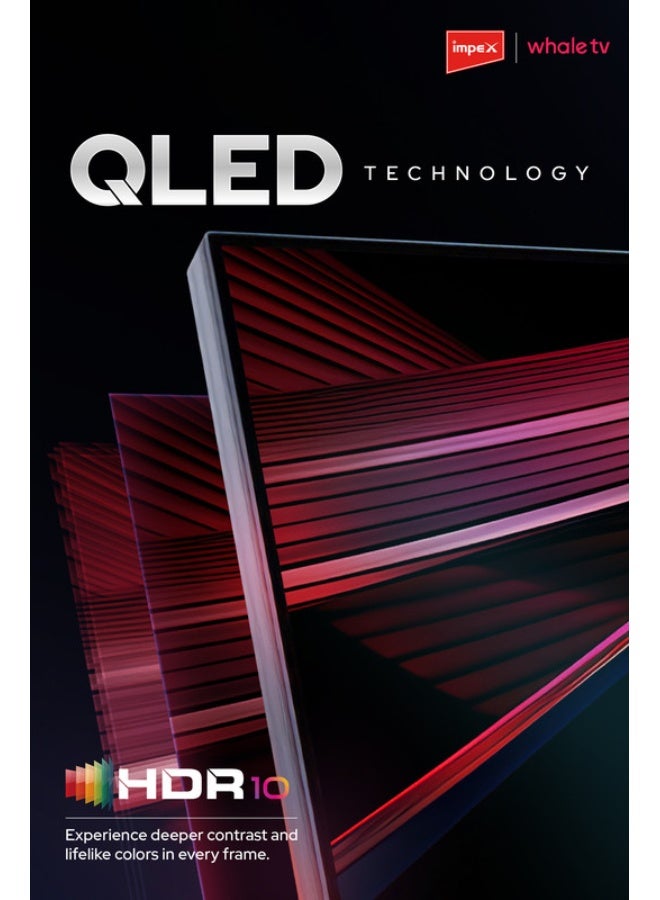 Impex 43 Inch QLED FHD Smart TV (Wios43Q) | Television, AI Voice Assistant with ChatGPT | 8GB ROM, 1GB RAM | Netflix, YouTube, Prime | A+ Panel | HDMI, USB, RJ45 | 2-Year Warranty Wios43Q black - Image 4