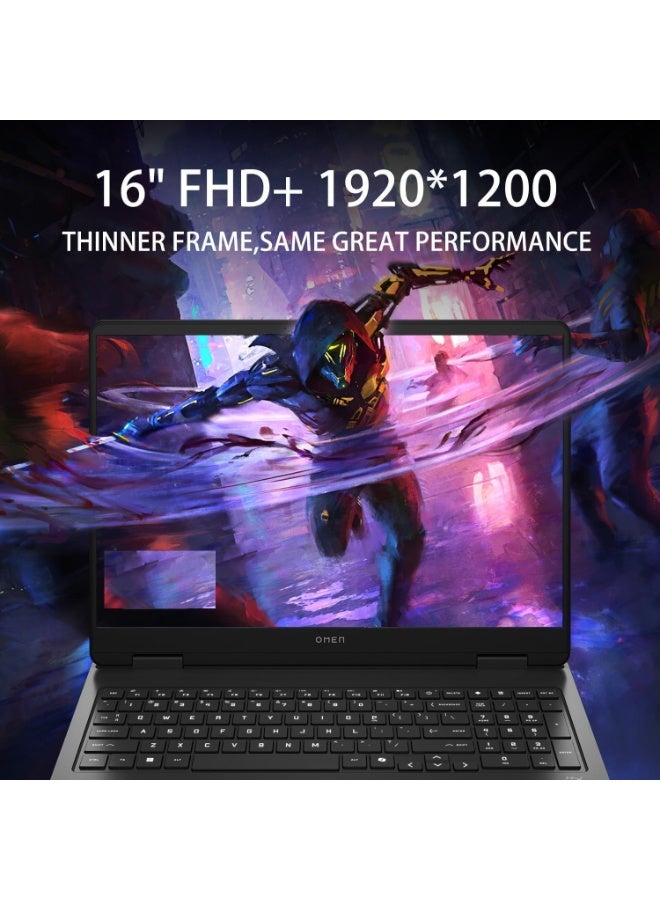 HP OMEN 16 Slim RTX 5060 2025 AI Pro Gaming Laptop, 16" FHD+ 165Hz, Intel Ultra 7 255H(Beats Intel i7-14700), NVIDIA RTX 5060, 64GB DDR5 RAM, 1TB SSD English black - Image 3