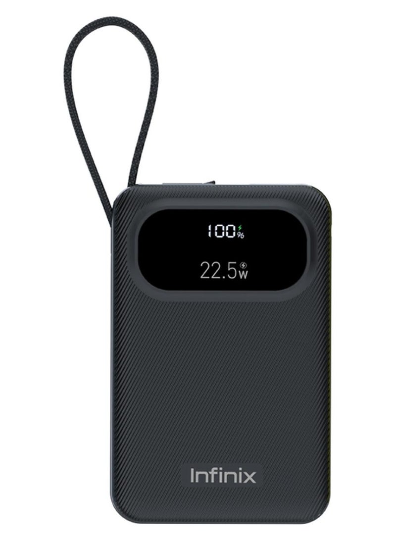 Infinix 10000 mAh Infinix XPower 10 PRO - XP10Pro -  Power Bank With Type C Fast Charging black - Image 1