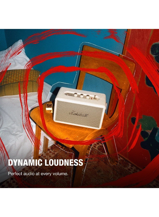 Marshall Kilburn III Bluetooth Speaker - Premium Water Resistance Portable Bluetooth Speaker & Wireless Speakers 50+ Playtime Cream - Image 5