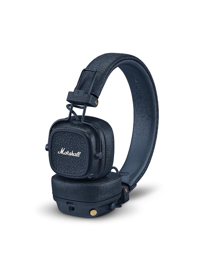 Marshall Major V Bluetooth Headphones - Foldable Bluetooth Wireless Headphones Bluetooth with 100+ Hours of Playtime Midnight Blue - Image 1