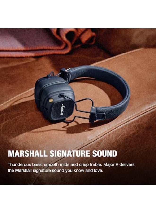Marshall Major V Bluetooth Headphones - Foldable Bluetooth Wireless Headphones Bluetooth with 100+ Hours of Playtime Midnight Blue - Image 2