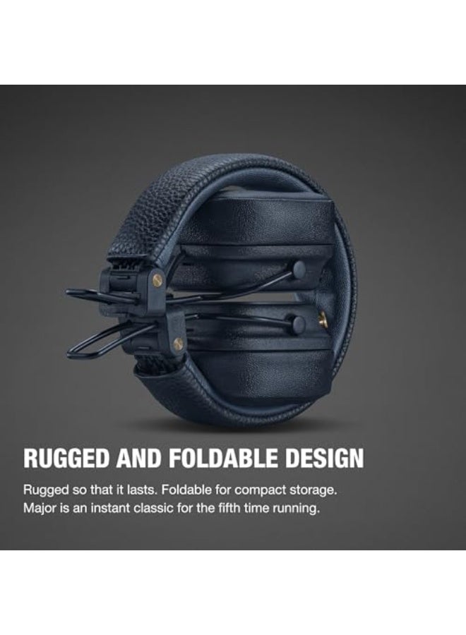 Marshall Major V Bluetooth Headphones - Foldable Bluetooth Wireless Headphones Bluetooth with 100+ Hours of Playtime Midnight Blue - Image 4