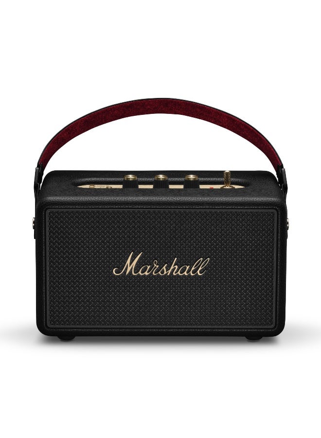 Marshall Kilburn III Bluetooth Speaker - Premium Water Resistance Portable Bluetooth Speaker & Wireless Speakers 50+ Playtime Black/Brass - Image 1