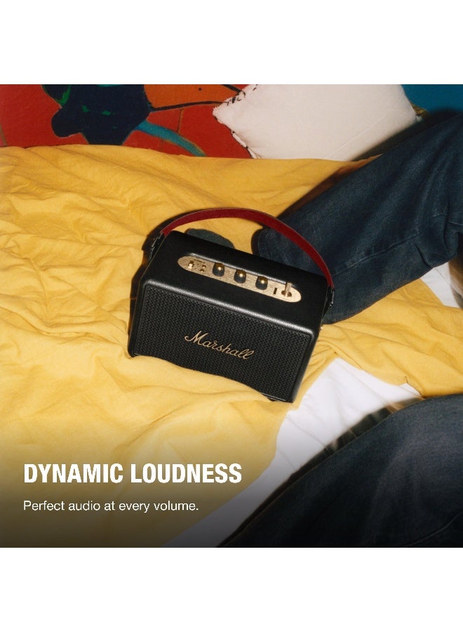 Marshall Kilburn III Bluetooth Speaker - Premium Water Resistance Portable Bluetooth Speaker & Wireless Speakers 50+ Playtime Black/Brass - Image 5