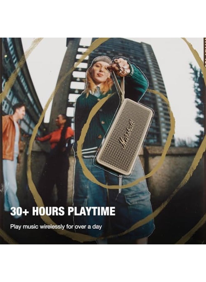 Marshall Middleton II Bluetooth Portable Speaker for Outdoor Adventures, 30+ Hours of Wireless Playtime, Waterproof IP67 60W Cream - Image 2
