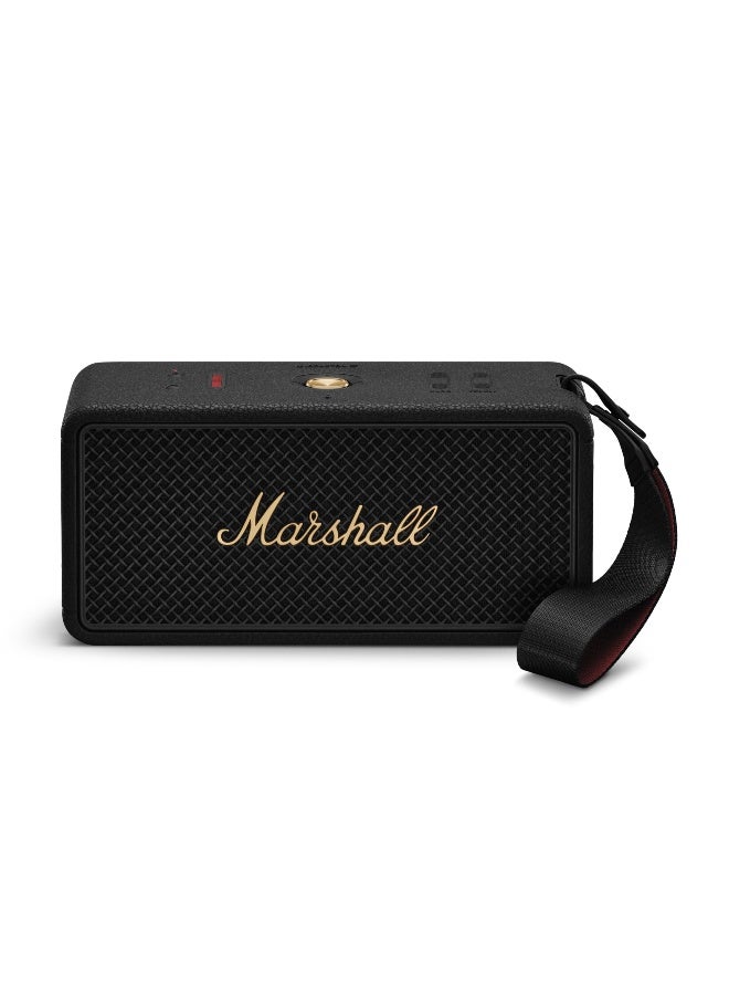 Marshall Middleton II Bluetooth Portable Speaker for Outdoor Adventures, 30+ Hours of Wireless Playtime, Waterproof IP67 60W Black/Brass - Image 1