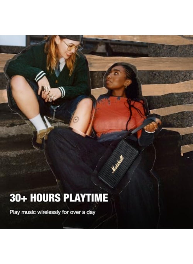 Marshall Middleton II Bluetooth Portable Speaker for Outdoor Adventures, 30+ Hours of Wireless Playtime, Waterproof IP67 60W Black/Brass - Image 2