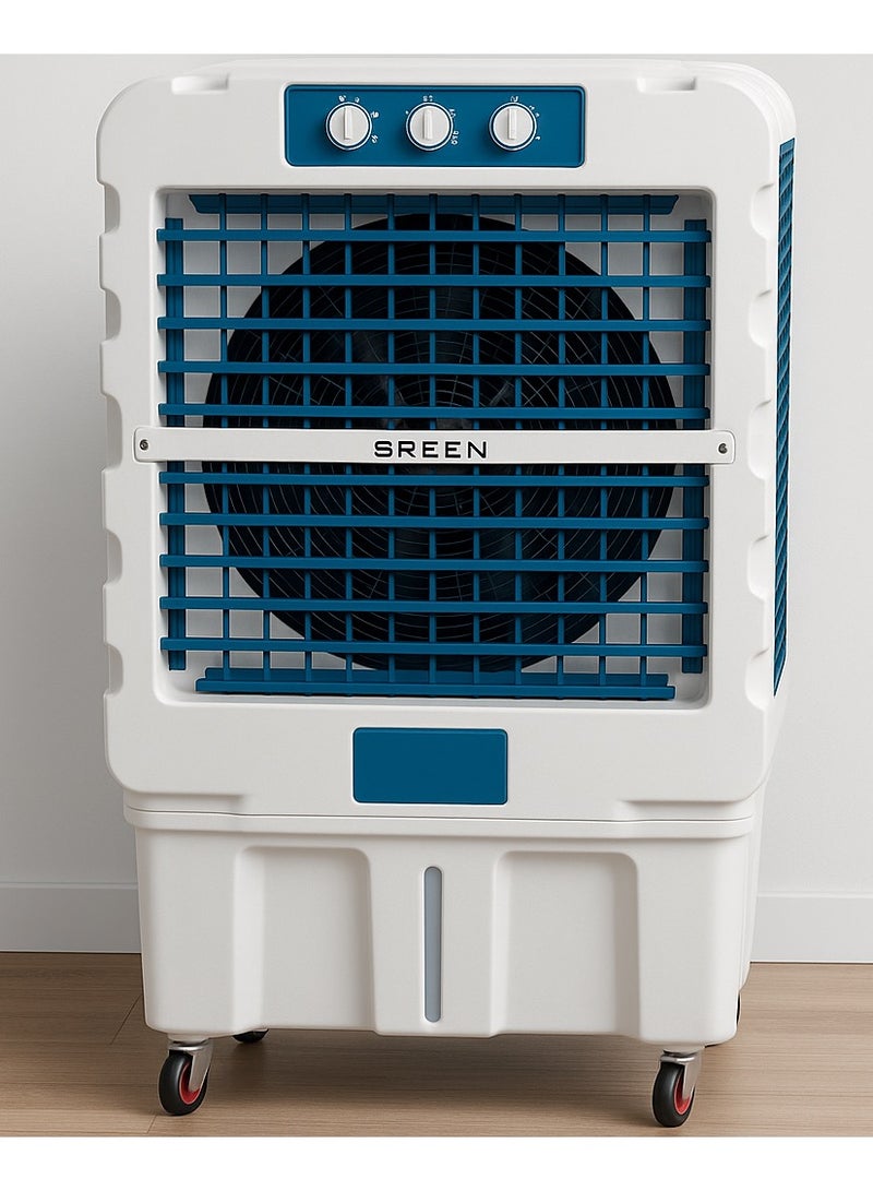 مبرد هواء، خزان 120 لتر، 3 سرعات مروحة، مروحة 20 بوصة، تغطية 100㎡