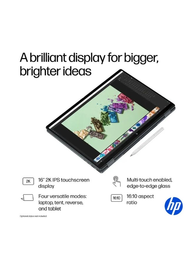 HP Copilot+ PC OmniBook X Flip 2-in-1 Laptop With 16-Inch 2K Touch-Screen Display, Intel Core Ultra 7 256V Processor/16GB RAM/1TBSSD/Windows 11 Eclipse Gray Eclipse Gray - Image 4