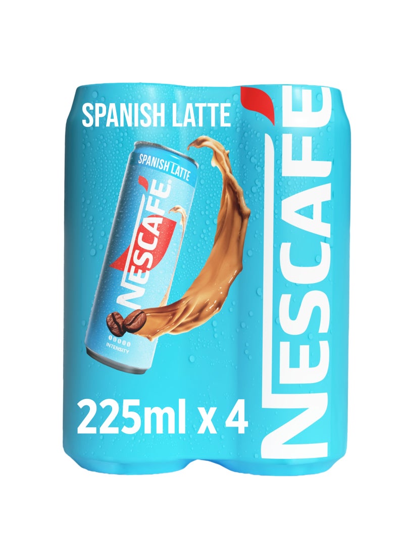 نسكافيه قهوة لاتيه إسبانية مثلجة جاهزة للسفر عبوة 4 × 225 مل - Image 2