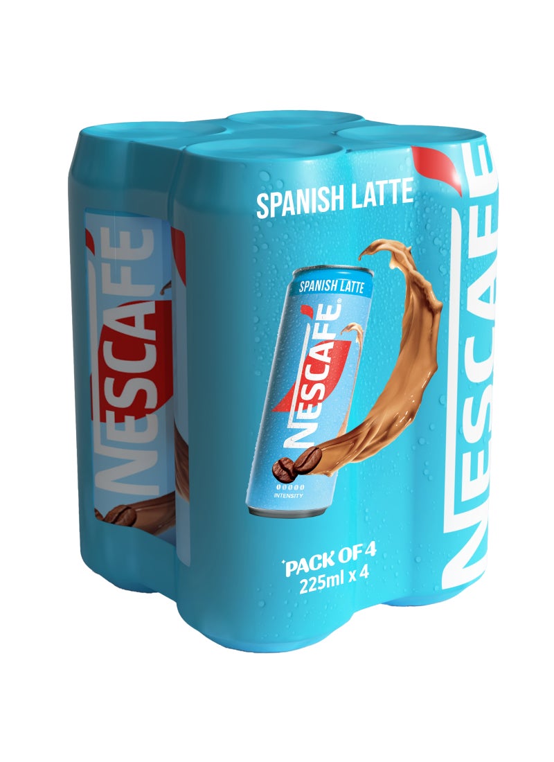 نسكافيه قهوة لاتيه إسبانية مثلجة جاهزة للسفر عبوة 4 × 225 مل - Image 3