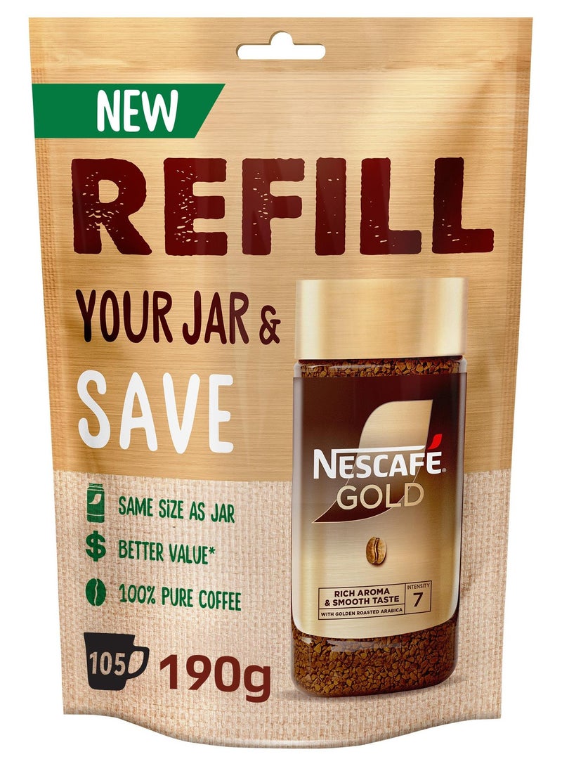 نسكافيه عبوة إعادة تعبئة ذهبية 190 جرام - Image 1