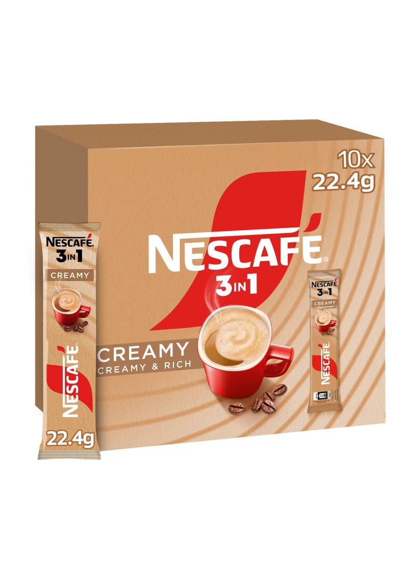 نسكافيه My Cup Creamy And Rich 3 in1 Sachets 10 Sachets (22.4g) 22.4grams Pack of 10 - Image 3