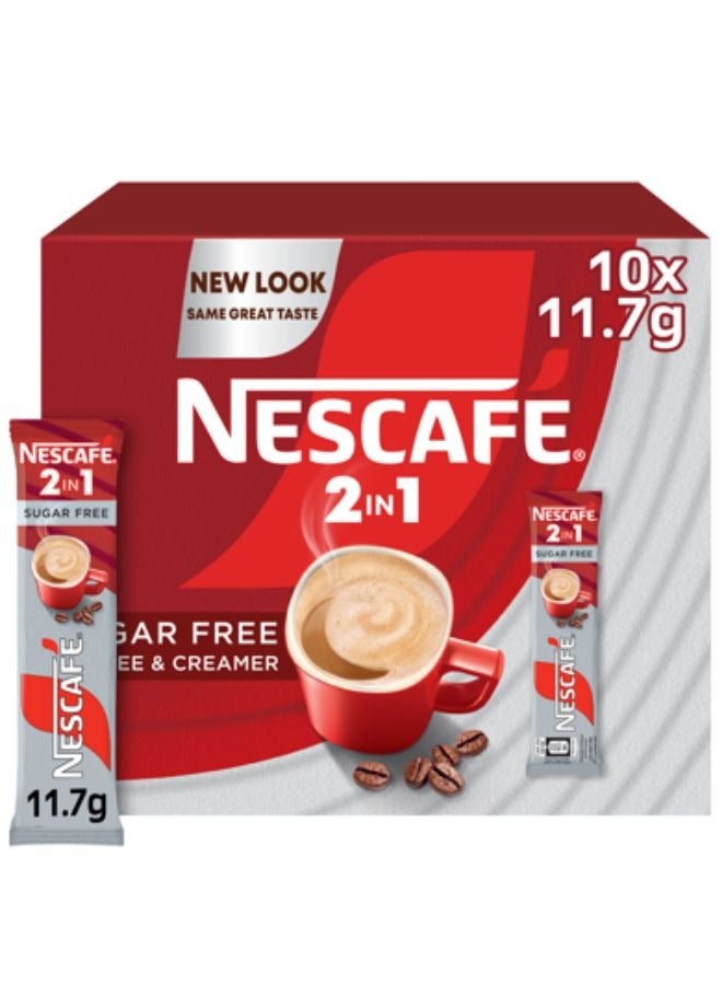 Nescafe 2-in-1 Instant Coffee (Coffee & Creamer) 10 x 11.7g Pack of 2