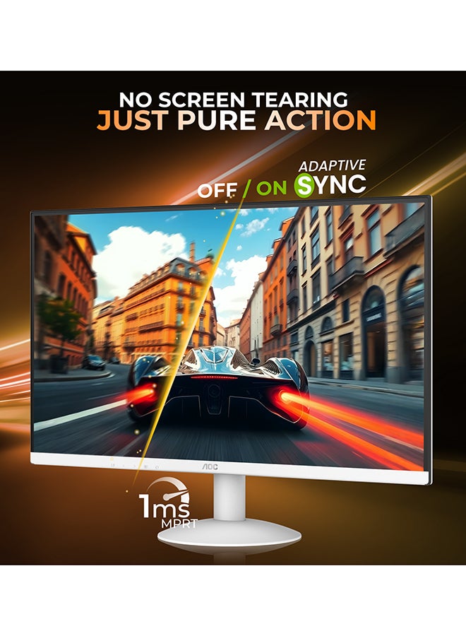 AOC 27 inch FHD 120hz 1ms IPS 3 side borderless Monitor, Wide Viewing Angle, Low Blue Mode & eye protection, HDMI 1.4 × 1, VGA × 1 White - Image 3