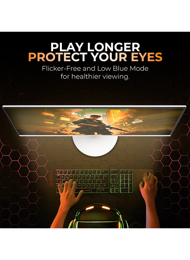 AOC 27 inch FHD 120hz 1ms IPS 3 side borderless Monitor, Wide Viewing Angle, Low Blue Mode & eye protection, HDMI 1.4 × 1, VGA × 1 White - Image 5