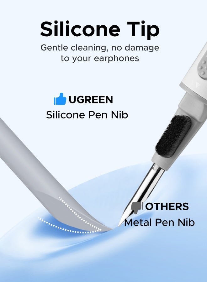 Ugreen Cleaner Kit for Airpods, Earbuds Cleaning kit for Airpods Pro, JBL, HUAWEI, Multi-Function Cleaning Tool with Brush Sponge for Wireless Earphones Case, Bluetooth Headphone, Camera, iPhone White - Image 5