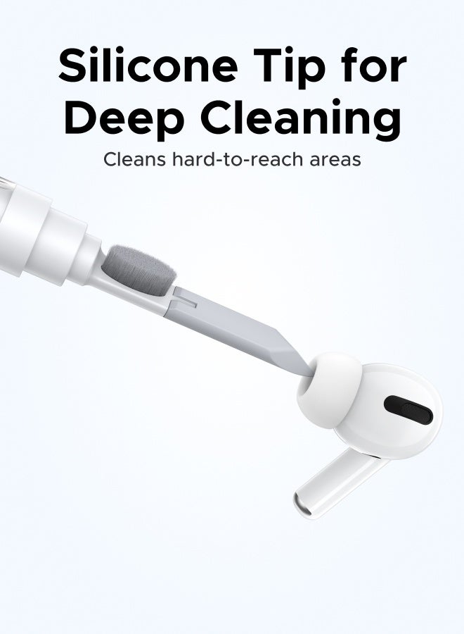 Ugreen Cleaner Kit for Airpods, Earbuds Cleaning kit for Airpods Pro, JBL, HUAWEI, Multi-Function Cleaning Tool with Brush Sponge for Wireless Earphones Case, Bluetooth Headphone, Camera, iPhone White - Image 3