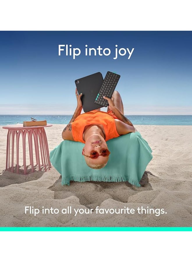 Logitech Flip Folio, Keyboard Case for iPad Pro 13-inch (M4) And iPad Air 13-inch (M2 And M3) (2024, 2025) - Protective And Stowable Bluetooth Keyboard Case, Multi-Device - Graphite - Image 2