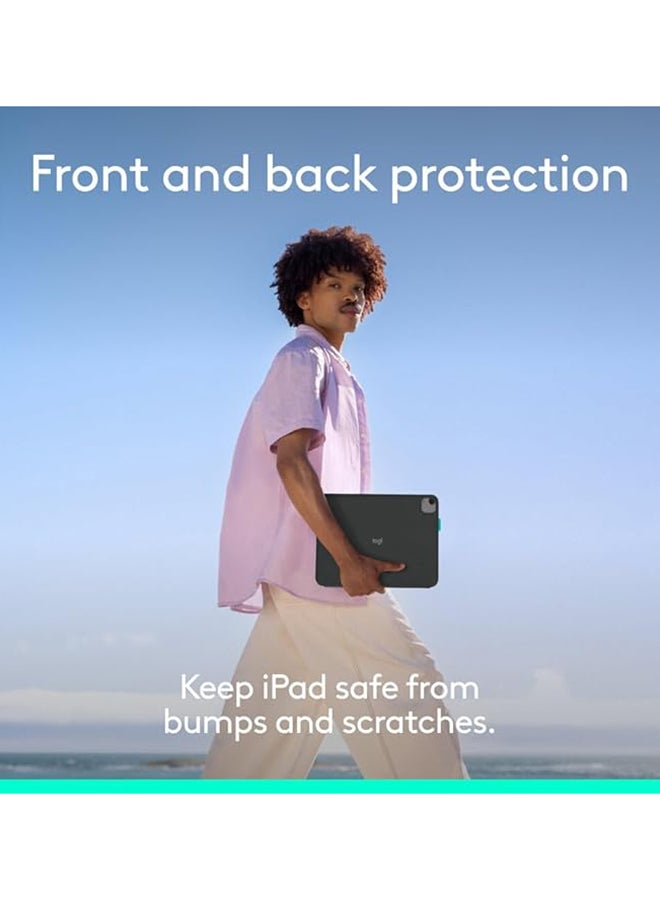 Logitech Flip Folio, Keyboard Case for iPad Pro 11-inch (M4) And iPad Air 11-inch (M2 And M3)(5th Gen - 2024) - Protective And Stowable Bluetooth Keyboard Case, Multi-Device - Graphite - Image 4