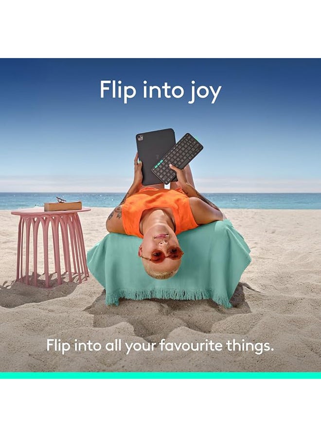 Logitech Flip Folio, Keyboard Case for iPad Pro 11-inch (M4) And iPad Air 11-inch (M2 And M3)(5th Gen - 2024) - Protective And Stowable Bluetooth Keyboard Case, Multi-Device - Graphite - Image 2