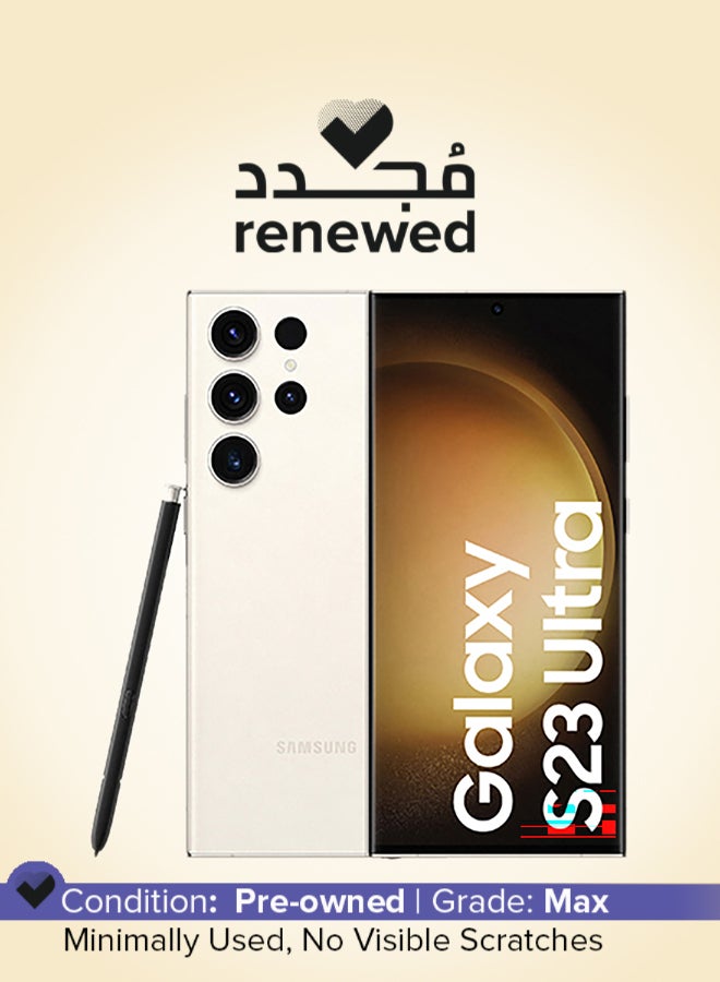Samsung Renewed - Galaxy S23 Ultra 5G Dual SIM Cream 12GB RAM 256GB - International Version - Image 1