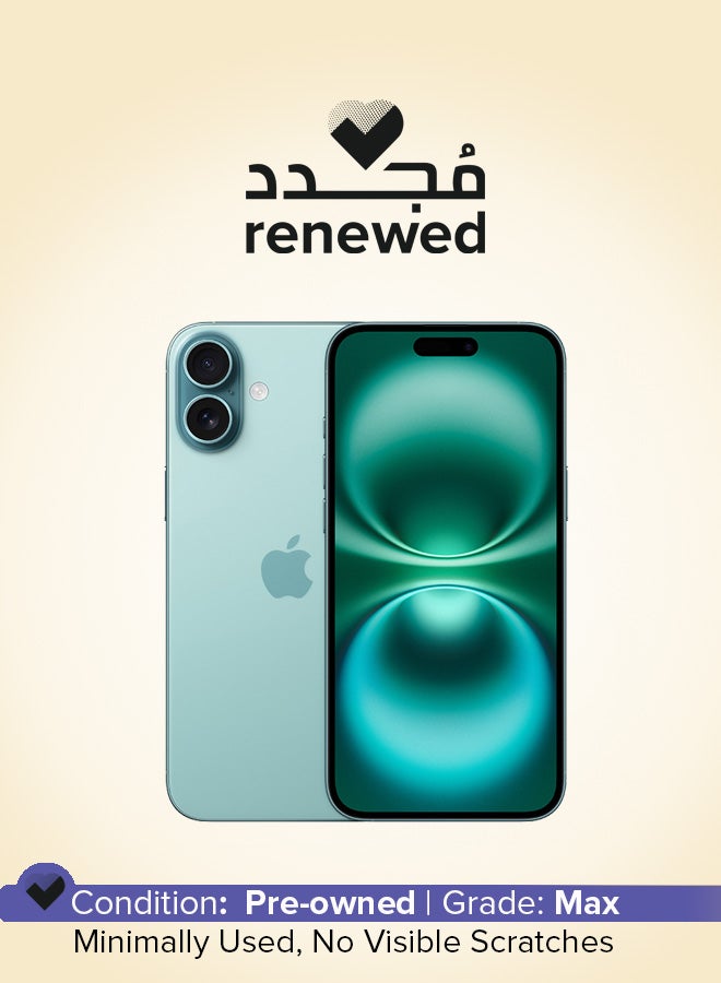 Apple Renewed - iPhone 16 Plus 256GB Teal 5G With FaceTime - International Version - Image 1