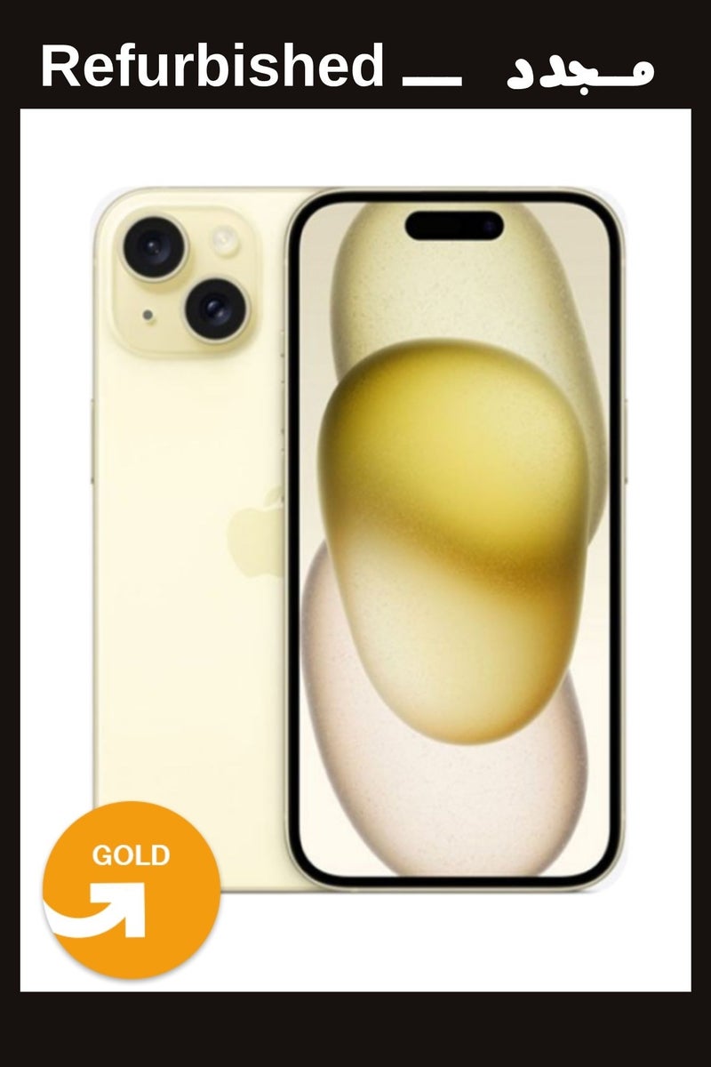 ابل  IPhone 15 128GB 6R Single Black , Local Warranty | Gold Grade | UPGRADE Refurbished - Image 2