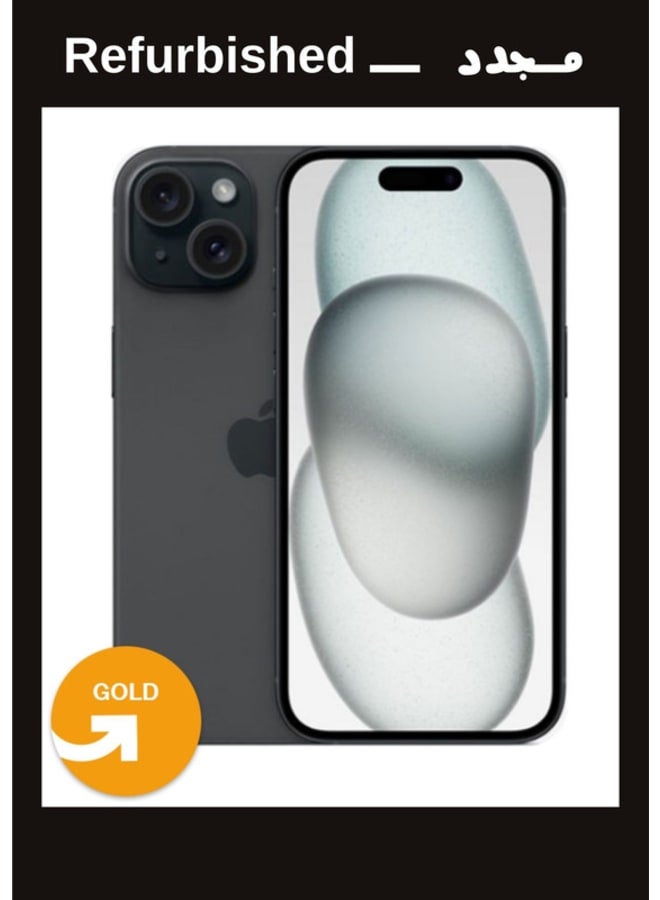 ابل  IPhone 15 128GB 6R Single Black , Local Warranty | Gold Grade | UPGRADE Refurbished - Image 1