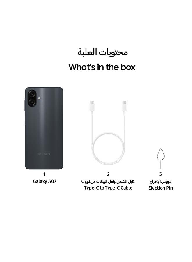 Samsung Galaxy A07 Dual SIM Black 4GB 128GB 4G - Middle East Version - Image 4