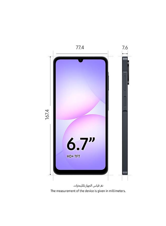 Samsung Galaxy A07 Dual SIM Black 4GB 64GB 4G - Middle East Version - Image 3