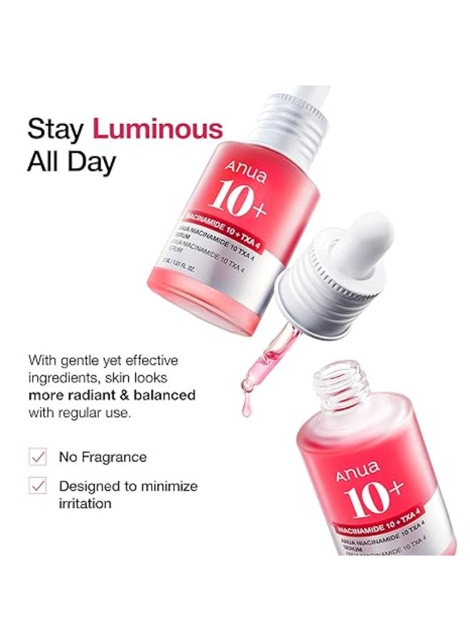 انوا ثنائي السيروم الوردي لبشرة زجاجية كورية: 10% نياسيناميد + 4% سيروم حمض ترانيكساميك & سيروم 70% خوخ للبشرة الباهتة، حاجز البشرة، العناية بالبشرة الكورية - Image 4